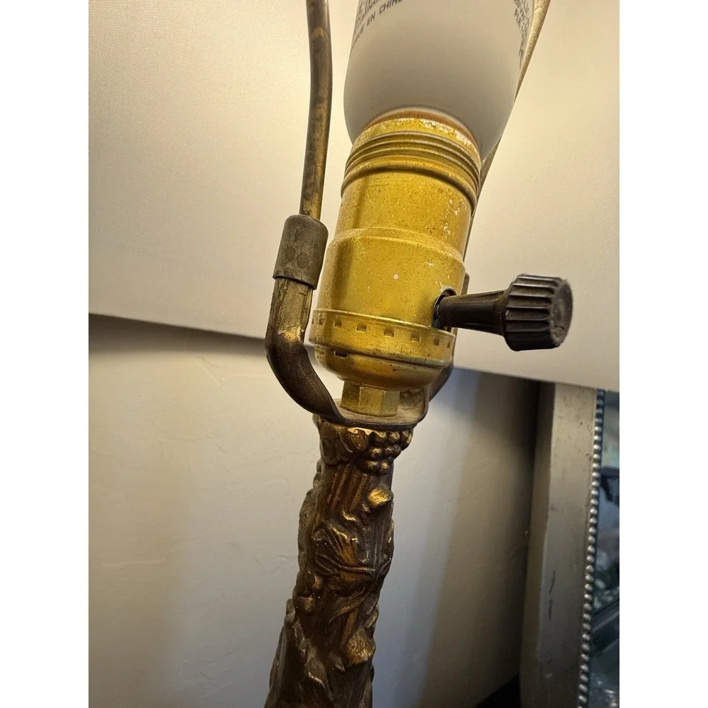 vintage mid-century Hollywood Regency-style table lamp Art Deco Decorative 18